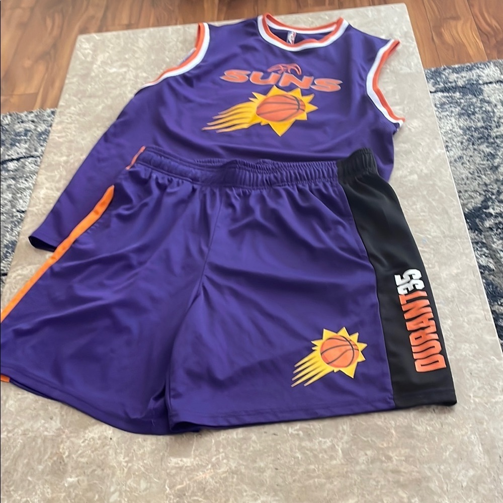 NBA Suns Purple and Black Shorts